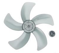 Allthingstore Ventilateur en plastique de 40,6 cm avec cache-écrou, 5 feuilles à faible bruit pour ventilateur sur pied et de bureau, pièce de rechange en polypropylène (noir)