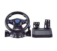 Allthingstore Volant de voiture USB multi-plateformes pour Xbox 360, PS4, PS2, PS3, PC, vibration intégrée (4 en 1)