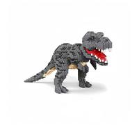 alltogetho Kit de construction dinosaure : 1500 pièces T-Rex micro blocs avec dents violentes et vibe du chat tigré - Puzzle dinosaure stimulant, jouet de montage attrayant pour