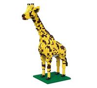 Alltogetho - Lot de 920+ pièces de blocs de construction micro de girafe - modèle 3D de faune (53,5 cm / 21,1 cm de haut), jouet de construction STEM stimulant, décoration de pièce esthétique, cadeau