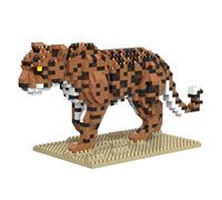 alltogetho Micro Blocs Guépard - 930+ pièces, Puzzle 3D Faune, Anti-Stress déco Bureau, modèle Animal détaillé, défi STEM et Cadeau Ados/Adultes