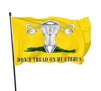 ALLTOO Don't Tread On My Uterus Pro Women Choice Flags/Drapeau de bateau de 3 x 5 pieds/Bannières de drapeau de maison américaine résistantes à la décoloration/Drapeaux de maison pour l'extérieur avec