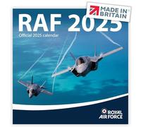 ALLTRADE Calendrier 2025 - Vacances britanniques - Officiel de la Royal Air Force - Grand calendrier mural 2025 fabriqué en Grande-Bretagne - Papier FSC - Capture du carbone avec arbres plantés au