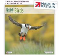 ALLTRADE Calendrier 2026 mural 2026 avec oiseaux britanniques - Fabriqué en Grande-Bretagne® - énergie solaire FSC® - Photos en papier par LAURIE CAMPBELL - Prend en charge la plantation d'arbres