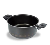 ALLUFLON Costanza Casserole Anti-adhésive, 2 poignées, Aluminium, Noir 18 cm Noir