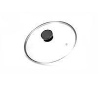 Alluflon Couvercle en Verre Trempé avec Rebord en Acier Inoxydable, Résistant aux Hautes Températures, Compatible Lave-Vaisselle, 18 cm