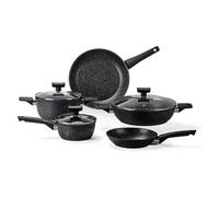 Alluflon Moneta Batterie Casseroles MAGNOLIA Pierre Noire