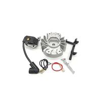 Allumage Bobine pour STIHL pour MS 180 018 170 017 MS180 MS170 pour Tronçonneuse Volant D'inertie Bobine D'allumage Fil Magnéto Bougie Kit Carburateur Magnéto Stator(7)
