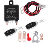 allumage Moteur bouton Commutateur de relais de batterie 12V, télécommande, déconnexion de la batterie, interrupteur d'isolateur, antivol avec double télécommande Bouton De Démarrage(12V 200A)