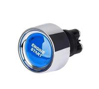 allumage Moteur bouton Interrupteur d'allumage de moteur de voiture 12 V 50 A 3 broches SPST bouton-poussoir momentané sans clé interrupteurs de démarrage ON OFF adaptés(Blue)
