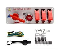 allumage Moteur bouton Interrupteur d'allumage LED 12 V pour voiture de course, bouton poussoir marche/arrêt, 5 en 1