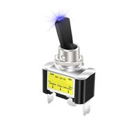allumage Moteur bouton Pour automobile 1 pièces 30A 12V LED interrupteur à bascule de voiture interrupteur à bascule éclairé SPST ON Off 2 positions 3 broches Ignition Starter pour Voiture(Blue)