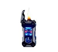 Allumage par gravité par induction intelligente briquet coupe-vent réutilisable 2024 briquet à kérosène multifonctionnel grande capacité fenêtre d'huile visible briquet en métal pratique, adapté au ca