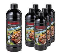 Allume-barbecue (6 litres) 1000 ml directement du fabricant allemand, allume-feu liquide 1 l, allume-feu liquide 1 l - Qualité certifiée DIN, fabriqué en Allemagne - 6 x 1 l = 6 l