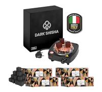 Allume-Charbon Électrique Dark Shisha 500W pour Chicha + 4 kg Charbon Cocobration 27mm | Allumage Rapide | Plaque Compacte | Thermostat Réglable 1-5