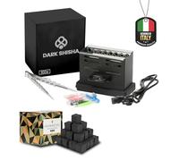 Allume-charbon électrique Dark Shisha 800W pour Chicha + 1 kg Charbon Cocobration 26 mm | Allumage Rapide 4-6 Minutes | Pince + Embouts Hygiéniques Inclus
