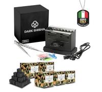 Allume-charbon électrique Dark Shisha 800W pour Chicha + 5 kg Charbon Cocobration 26 mm | Allumage Rapide 4-6 Minutes | Pince + Embouts Hygiéniques Inclus
