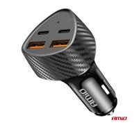 Allume cigare 50w 2x usb-a + 2x usb-c - Réf. 4284