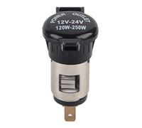 Allume-cigare de voiture 12V 24V Prise allume-cigare de puissance automobile 55 x 37,5 x 28 mm Adaptateur de câble d'allume-cigare de moto avec couvercle étanche à la poussière universel