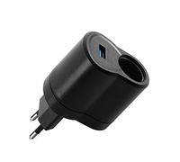 Allume-Cigare de Voiture,iSpchen Adaptateur d'alimentation de Voiture Convertisseur Tension d'alimentation CA à CC Chargeur Voiture Allume Cigare 220v à 12v Chargeur Secteur 2022 Nouveau