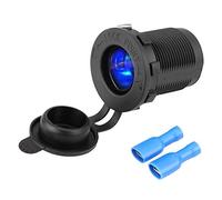 Allume-Cigare, Prise Allume-Cigare 12V avec Prise LED Bleue pour Bateau de Moto