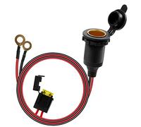 Allume Cigare Socket, Imperméable Prise Allume-Cigare 12V-24V pour Bateau, Moto, Voiture, 1.2 m 14 AWG Allume cigare câble rallonge prise avec Porte-fusible à Lame
