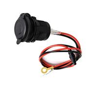 Allume Cigare Socket,Prise d'allume-Cigarette,Prise de Courant de Prise Allume-Cigare 12V / 24V,Adapté aux navires,Motos,Avec fil de fusible 1m