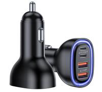 Allume Cigare USB C 2-Pack Chargeur Voiture 4 Ports 78w PD QC 3.0 Rapide Prise Chargeurs de Adaptateur 12v, pour iPhone 17 16 15 14 Pro Max Mini Plus iPad Samsung Huawei Xiaomi Tabletetc