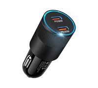 Allume Cigare USB C, 60W 2 Ports PD Adaptateur Chargeur Voiture USB C Rapide, Prise Allume Cigare 12V Adaptateur Voiture pour iPhone 16 15 14 13 Pro,Samsung Galaxy S25 S24 S23 S22 S21 A16 A15 A56 A55