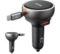 Allume Cigare Usb C Chargeur Voiture Retractable 80w 3-En-1 - Prise Allume Cigare Usb Rapide Pour 12v/24v (45w+36w) - Compatible Iphone 16/15/14/13, Macbook, Ipad, Samsung Galaxy