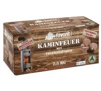 Favorit Jumbo Cube Lumineux 2,5 kg dans Une boîte Pliable refermable en Bois Naturel et Cire (cheminée)