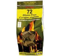 Allume-feu écologique en bois compressé - lot de 72