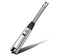 Allume-feu électrique rechargeable pour cuisine, barbecue et bougie, design coupe-vent avec affichage LED de la batterie