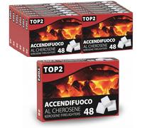 Allume-feu Kérosène 1152 cubes - Blocs briquettes Blanches Inflammables pour Cheminées Poêles Barbecue Braseri à charbon - Allumeurs solides rapides et sûrs 24confx48cubes