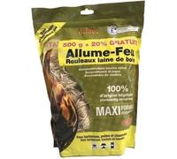 Allume-feux laine de bois 500gr +20% gratuit