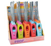 Allume gaz & Briquet à col Flexible métal avec règlage de la Flamme et Bouton de sécurité. Longueur 24 cm. Rechargeable