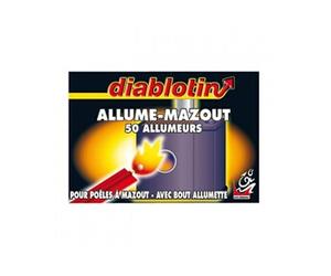 Allume mazout x50 avec bout allumette Diablotin alum3