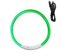 allumé - Rechargeable - Collier de Compagnie à LED en Plein air | 13,78 Pouces Portage Confortable