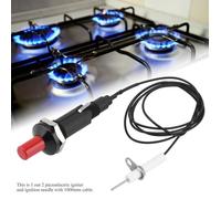 Allumeur à gaz piézo-électrique kit d'allumage à étincelle 1 sur 2 à bouton-poussoir pour barbecue cuisinière à gaz