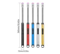 Allumeur à impulsion intelligent, chargeur USB, briquet pour barbecue, arc électrique, allumage à arc pulsé, allume-feu, coupe-vent, sans flamme, rechargeable par USB, tube souple pliable à 360 degrés
