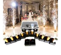 Allumeur De Feu d'artifice Froid, RéCepteur 12 Signaux + TéLéCommande sans Fil, Mini Fontaine Feu d'artifice Froid, SystèMe Pyrotechnique Sparkler De Mariage, avec Valise
