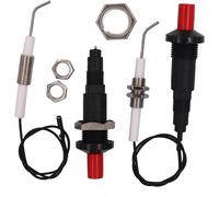 Allumeurs pour Gril à gaz/Grill, allumeur piézo-électrique à Bouton-Poussoir avec Fil de Bougie d'allumage Universel fileté en céramique with électrodes d'allumage Long 1 m électronique Lot de 2
