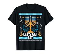 Allumons-Nous, Joyeux Hanoukka, Menorah, Vilain Noël T-Shirt