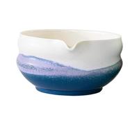 AlluraPet Bol à matcha avec bec verseur anti-goutte 14,5 x 7,4 cm en céramique Chawan pour cérémonie du thé, fouet et boissons froides - Bleu