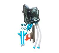 AlluraPet Distributeur d'engrais, sac à dos, pulvérisateur de diffusion, distributeur de granulés manuel pour jardin, pelouse, outil agricole, en acier inoxydable