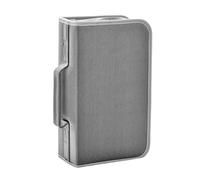 AlluraPet Étui de rangement pour DVD - Capacité 128 CD - Classeur avec poignée - Résistant aux rayures - Tissu mercerisé - 28,5 x 9,5 x 16 cm - Gris