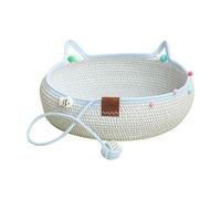 AlluraPet Panier en corde tissée pour chat - Résistant à l'usure - Adorable protection des meubles - Fournitures pour animaux de compagnie - Petit chien - Planche à gratter - S