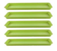 AlluraPet Soucoupes végétales 5X, Plateaux de Plantes rectangulaires 48x19x2.5cm, soucoupes de Drainage pour Pots de Fleurs intérieur/extérieur, Vert- Vert+48 * 19 * 2.5cm
