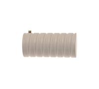 Allure Metal | Ø20 | 2 Embouts Cylindre Strié | Blanc Mat