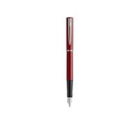WATERMAN Graduate Allure Stylo plume, laque rouge satinée, attributs chromés, plume fine, cartouche encre bleu, Coffret cadeau